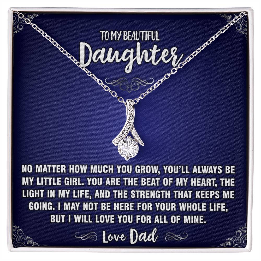 Father To Daughter - Forever My Little Girl Pendant Necklace