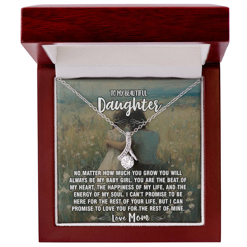 Baby Girl Mom To Daughter Pendant Necklace
