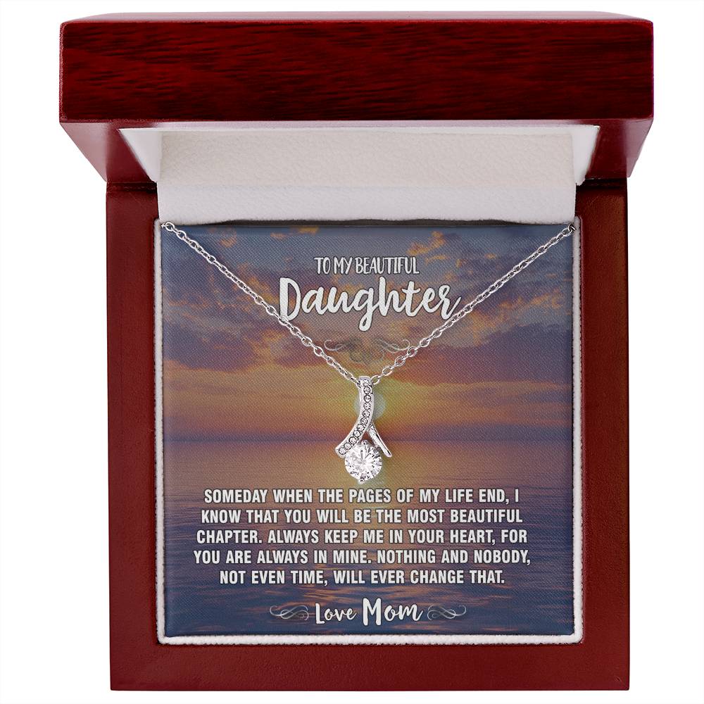 Beautiful Chapter Mom To Daughter Pendant Necklace