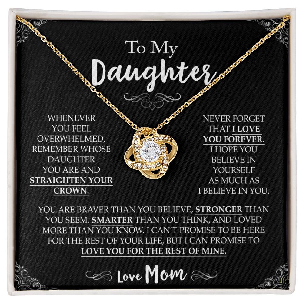 Love You Forever Mom To Daughter Pendant Necklace