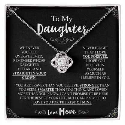 Love You Forever Mom To Daughter Pendant Necklace