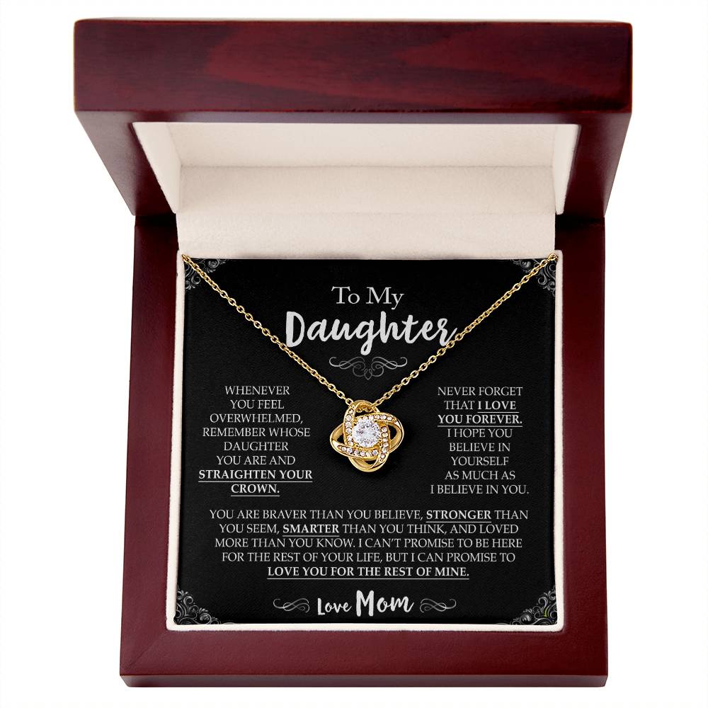 Love You Forever Mom To Daughter Pendant Necklace