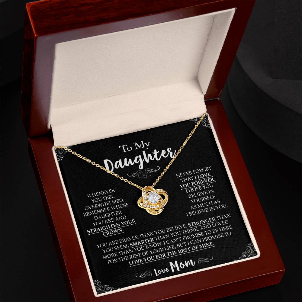 Love You Forever Mom To Daughter Pendant Necklace