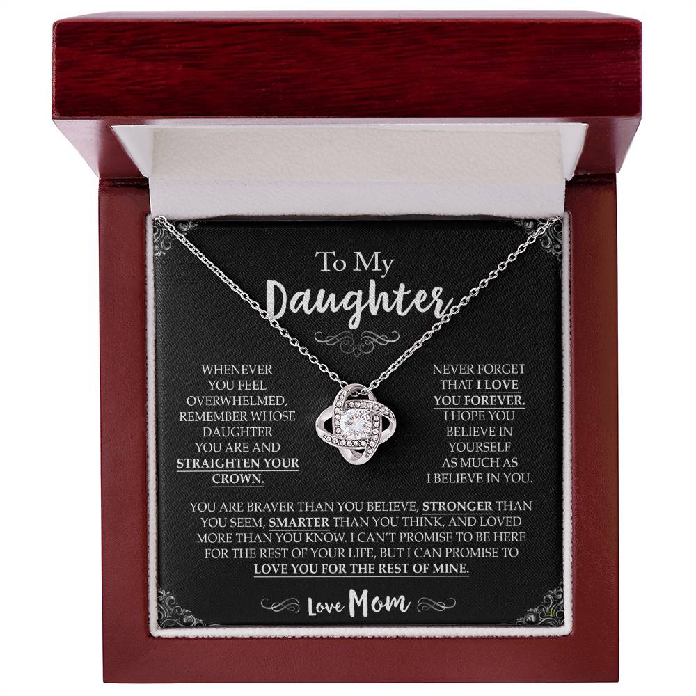 Love You Forever Mom To Daughter Pendant Necklace