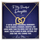 If We're Apart - To Daughter From Mom Interlocking Heart Necklace