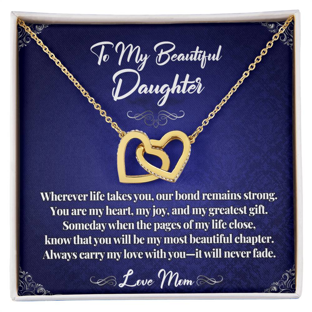 Wherever Life Takes You From Mom Heart Necklace