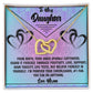 Inner Sparkle - To Daughter From Mom Interlocking Heart Necklace