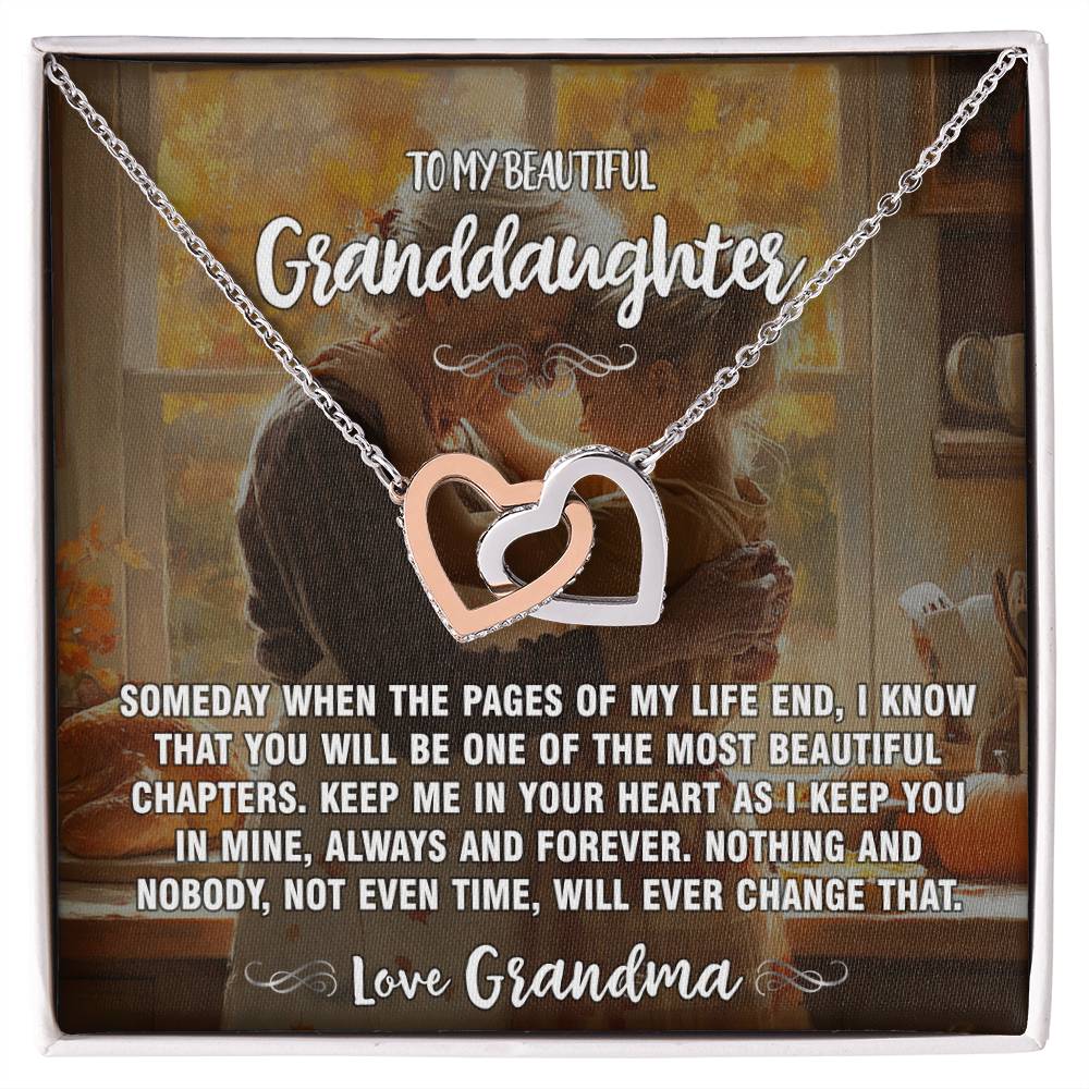 Pages of Life Grandma To Granddaughter Hearts Necklace 6