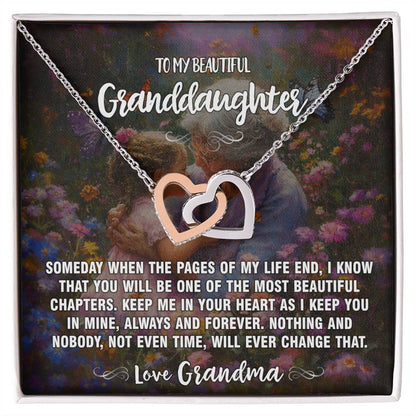 Pages of Life Grandma To Granddaughter Hearts Necklace 2