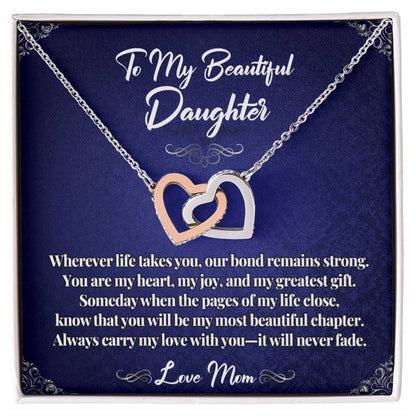 Wherever Life Takes You From Mom Heart Necklace