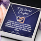 I Cherish - To Daughter From Mom Interlocking Heart Necklace