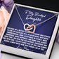 A Better Person - To Daughter From Mom Interlocking Heart Necklace
