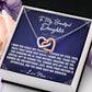 Through My Eyes - To Daughter From Mom Interlocking Heart Necklace