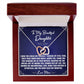 Through My Eyes - To Daughter From Mom Interlocking Heart Necklace