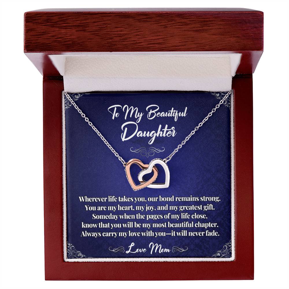 Wherever Life Takes You From Mom Heart Necklace