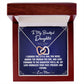I Cherish - To Daughter From Mom Interlocking Heart Necklace