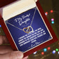 I Cherish - To Daughter From Mom Interlocking Heart Necklace