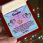 Inner Sparkle - To Daughter From Mom Interlocking Heart Necklace