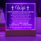 To My Wife - Grateful To God Acrylic Plaque (7 Colors in 1)