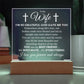 To My Wife - Grateful To God Acrylic Plaque (7 Colors in 1)