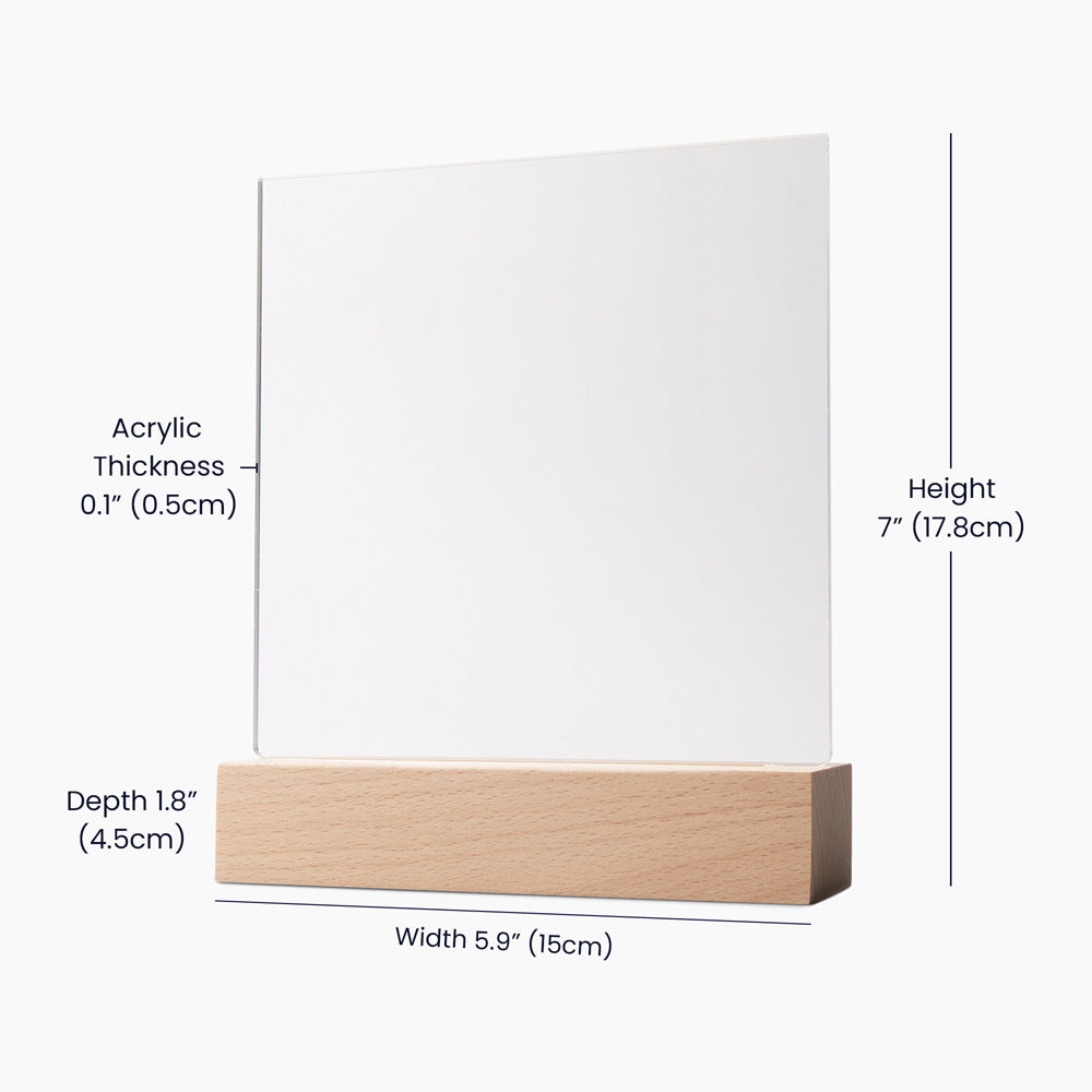 The Positive Plaque LED Acrylic Square Plaque