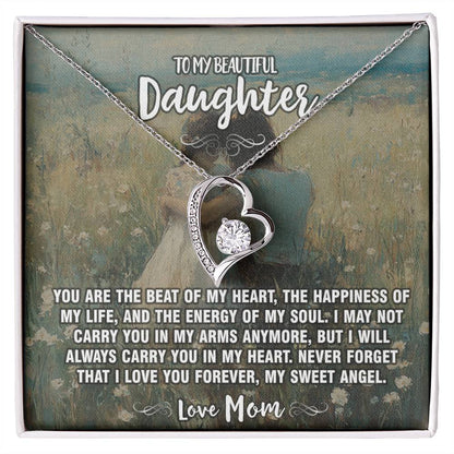 Beat Of My Heart Mom To Daughter Pendant Necklace
