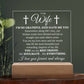 To My Wife - Grateful To God Acrylic Plaque (7 Colors in 1)
