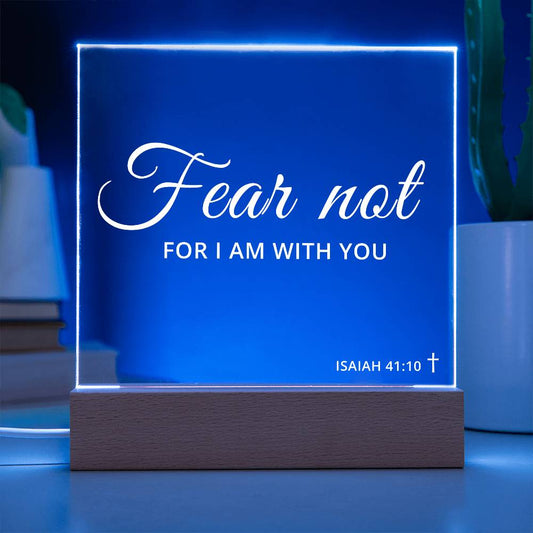 Favorite Bible Verse 7 Color LED Acrylic Square Plaque